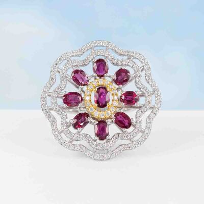 3.50ct Ruby and 1.32ct Diamond Ring - 8