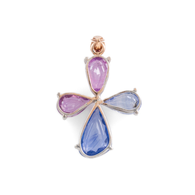 Ceylon Sapphire and Diamond Pendant - 5