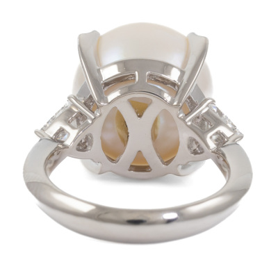 13.6mm South Sea Pearl & Diamond Ring - 4