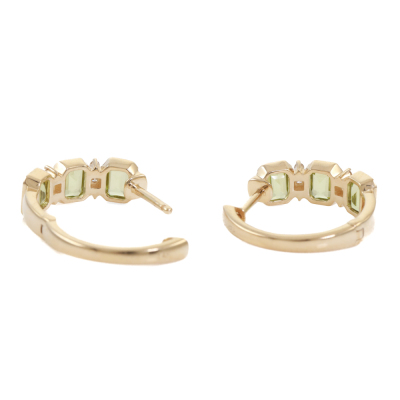 1.44ct Peridot and Diamond Earrings - 2