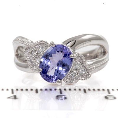 1.41ct Tanzanite and Diamond Ring - 2