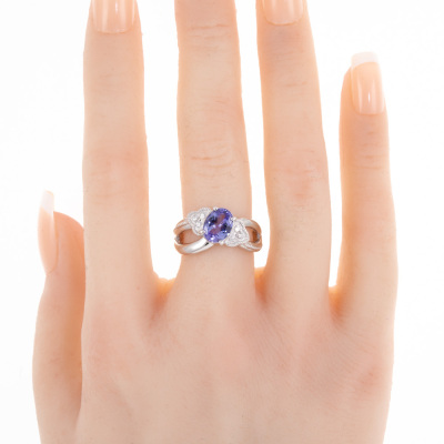 1.41ct Tanzanite and Diamond Ring - 6