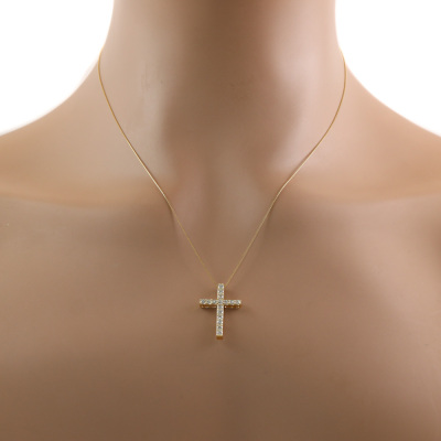 0.50ct Diamond Cross Pendant - 6