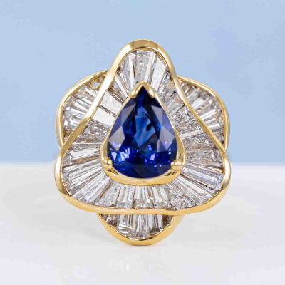 2.06ct Sapphire and Diamond Ring - 8