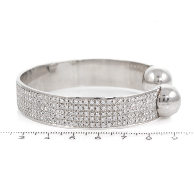 8.08ct Diamond Bangle in Platinum 111.2g - 4