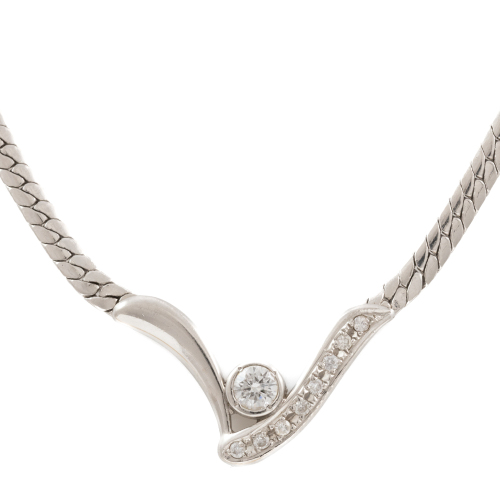 0.30ct Diamond & Platinum Necklace 18.9g