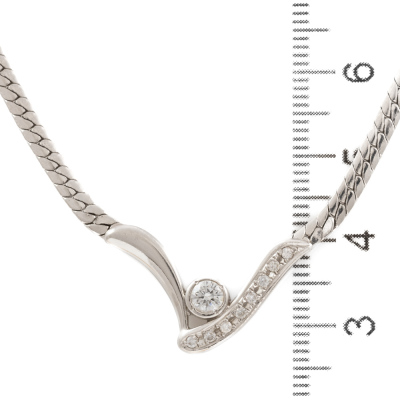 0.30ct Diamond & Platinum Necklace 18.9g - 3