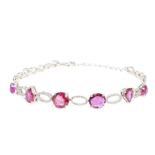 8.00ct Ruby & 0.39ct Diamond Bracelet