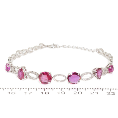 8.00ct Ruby & 0.39ct Diamond Bracelet - 2