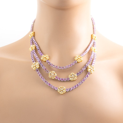 38.80ct Pink Sapphire & Diamond Necklace - 7