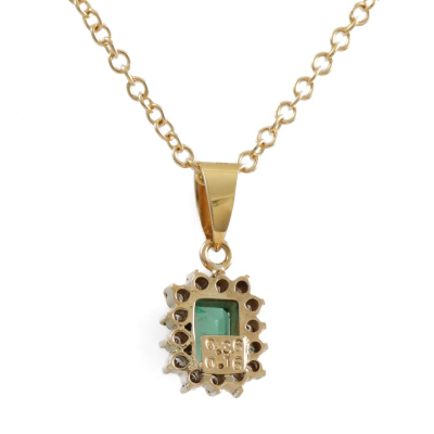 0.36ct Emerald and Diamond Pendant - 4