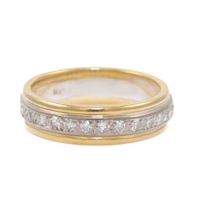 0.25ct Two Tone Diamond Mens Ring