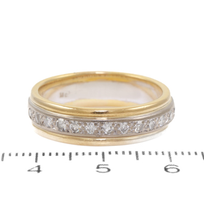 0.25ct Two Tone Diamond Mens Ring - 2