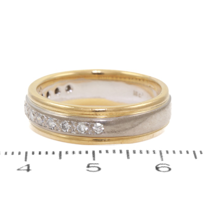 0.25ct Two Tone Diamond Mens Ring - 3