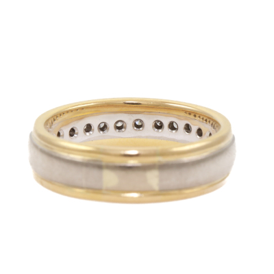 0.25ct Two Tone Diamond Mens Ring - 4