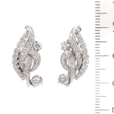 1.29ct Diamond Spray Earrings - 2