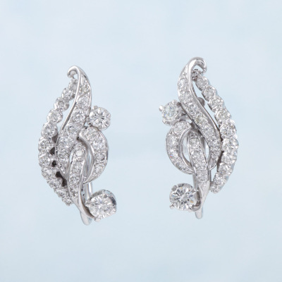 1.29ct Diamond Spray Earrings - 5