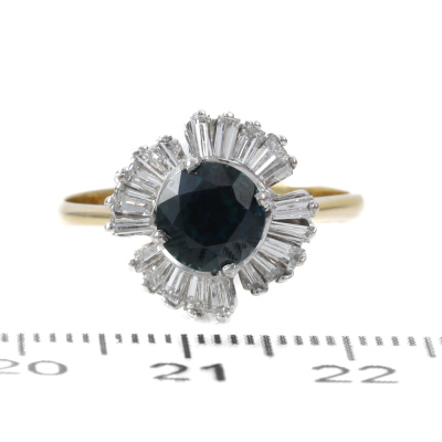 1.77ct Sapphire and Diamond Ring - 2