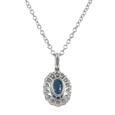 2.08ct Sapphire and Diamond Pendant - 4