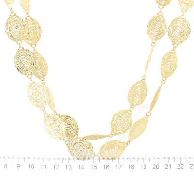 18ct Gold Fancy Link Necklace 65.3g - 6