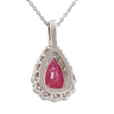 2.06ct Unheated Ruby & Diamond Pendant - 5