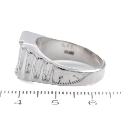 Mens Platinum Ring Diamond 0.47ct 21.5g - 3