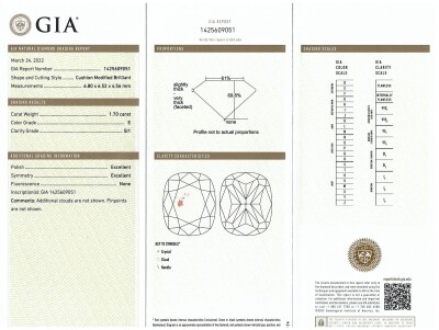 1.70ct Diamond Halo Ring GIA E SI1 - 2