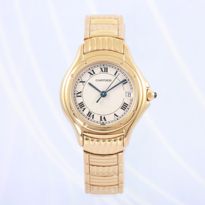 Cartier Cougar 18ct Gold Watch 74.5g - 7