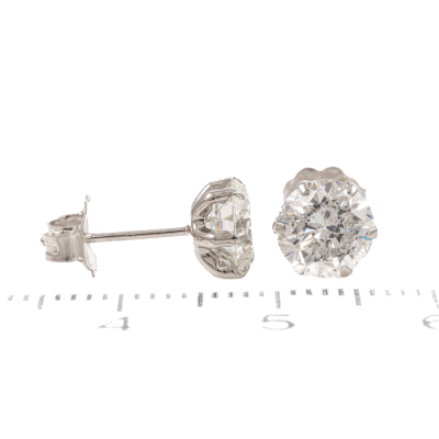 2.07ct Round Diamond Stud Earrings - 4