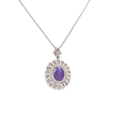 5.01ct Tanzanite and Diamond Pendant - 4