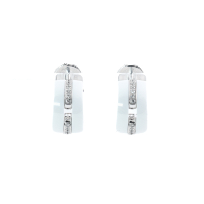 Chanel Ultra Diamond & Ceramic Earrings