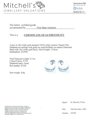 Chanel Ultra Diamond & Ceramic Earrings - 4