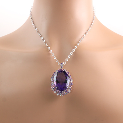 62.23ct Amethyst & Mixed Gemstone Pendant - 6