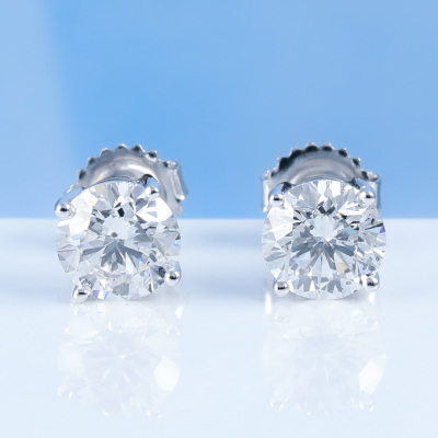 3.01ct Diamond Studs GIA H SI2 - 8