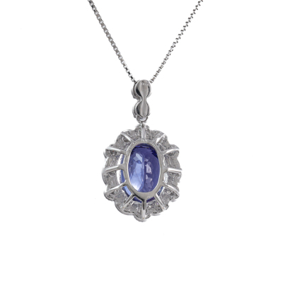 4.86ct Tanzanite and Diamond Pendant - 5