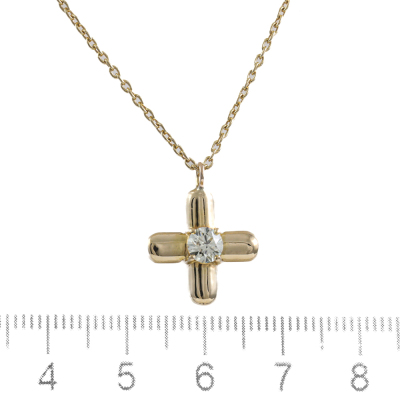 0.34ct Diamond Cross Pendant - 2