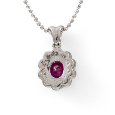 1.09ct Ruby & Diamond Pendant - 4