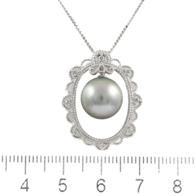 11.1mm Tahitian Pearl Pendant - 2