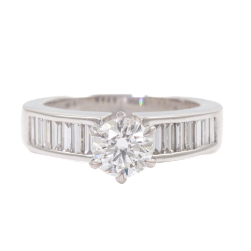 0.83ct Centre Diamond solitaire ring GIA F