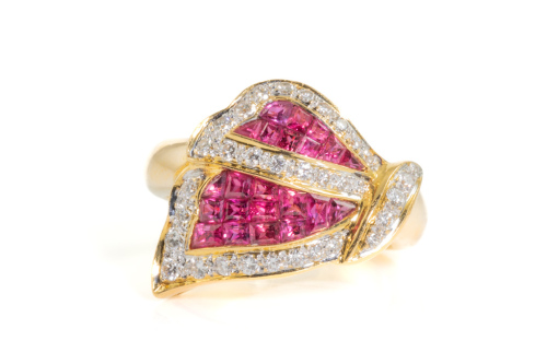 1.05ct Ruby & 0.40ct Diamond Ring