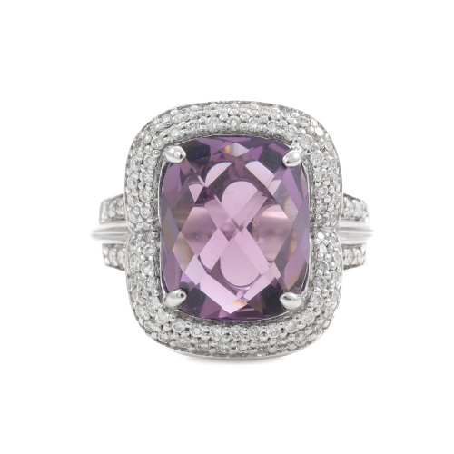 5.16ct Amethyst and Diamond Ring