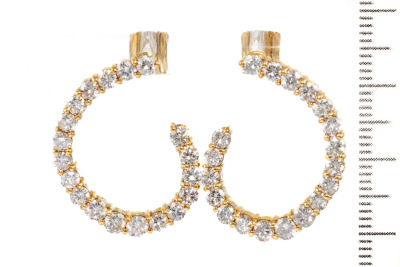 3.11ct Round Diamond Earrings - 3