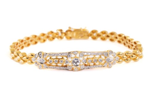 0.75ct Diamond Bracelet 18ct Gold 17.0g