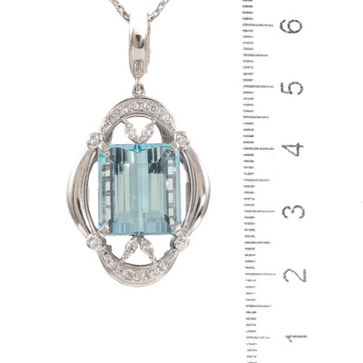 10.61ct Aquamarine & Diamond Enhancer Pendant - 3