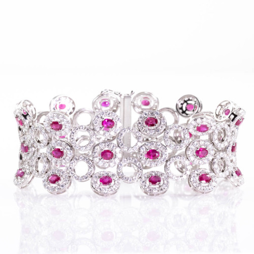 8.32ct Ruby and 11.61ct Diamond Bracelet