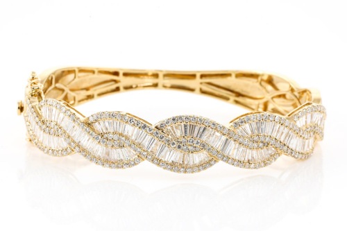 6.50ct Round & Baguette Diamond bangle