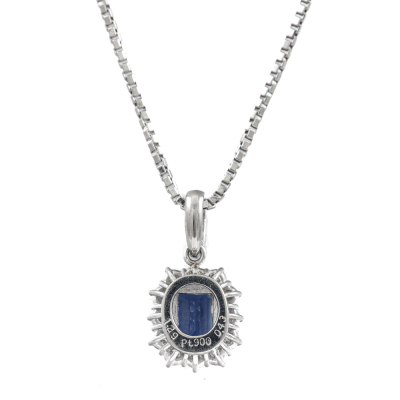 1.29ct Sapphire and Diamond Pendant - 4