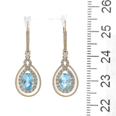 1.83ct Topaz and Diamond Earrings - 3