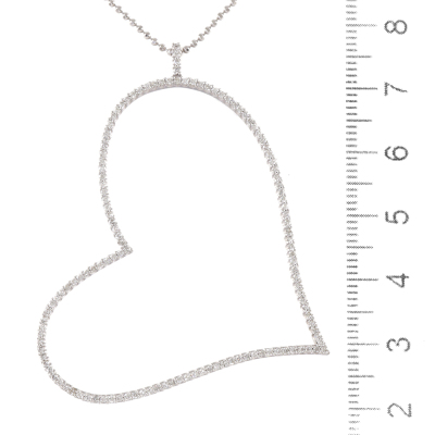 0.66ct Diamond Heart Pendant - 2