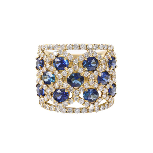 2.90ct Sapphire and Diamond Ring